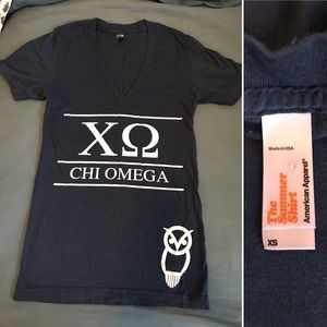 Chi Omega Owl V Neck